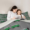 thumbnail image 5 of Manfei Green Train Bedding Comforter Set 2pcs for Kids Children,Steam Engine Railway Twin Comforter Sets Microfiber,Transportation Theme Breathable Bedding Set,Ultra Soft Home Decor,Reversible, 5 of 8