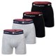 thumbnail image 1 of Champion Calzoncillos bóxer para hombre, pack de 4 - algodón, logo en cintura, color liso Gris M (Medium), 1 of 5