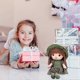 thumbnail image 3 of Fluffy Rag Doll Plush Stuffed Toy Soft Gifts with Hat Skirt Princess , Little Girls Sleeping Partner Companion Toys for Gifts Green, 3 of 3