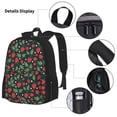 thumbnail image 5 of Naloa Strawberry Print Large Capacity Backpack Lunch Bag Pencil Case Combination 3 Piece Set for Student, 5 of 8