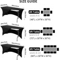 thumbnail image 4 of GFDYREE Spandex Tablecloth 8FT Stretch Table Cover Fitted Rectangular Tables, Universal Stretch Patio Table Cloth for Wedding, Banquet, Party and Event（Black, 8FT, 4 of 7