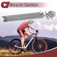 thumbnail image 2 of Unique Bargains 12 Set 14G Bicycle Spokes 14G Bike Wheel Spoke 304 Stainless Steel Silver Tone-121mm, 2 of 7
