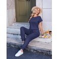 thumbnail image 5 of Ekouaer Jumpsuits for Women Dressy Casual Romper Summer Short Sleeve Vacation Outfits 2026 One Piece Travel Clothes, 5 of 6