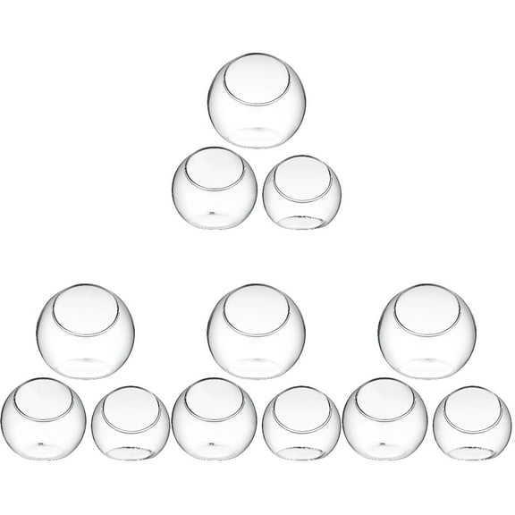 12Pcs Terrarium Air Plant Planters Glass Bowls Vases Desktop Glass Plant Containers for Home Office