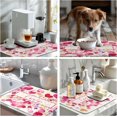 thumbnail image 7 of Valentines Day Dish Drying Mat Valentine Red Pink Heart Kitchen Dish Drying Pad Absorbent Dish Dryer Mat for Kitchen Countertops Microfiber Dishes Drainer Pad Dish Drying Rack Mat (18x24 in), 7 of 7