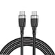 thumbnail image 3 of Matsuzay Cable de carga rápida de protección de cobertura de 1/2 m 60/100 W (máx.) Cable de tipo C Cable de datos trenzado de nailon para Teléfono y Comunicación negro 2M 100W, 3 of 8