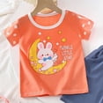 thumbnail image 6 of Gubotare Toddler Pajamas Pajamas for Toddler Baby Boys Girls Snug Fit Pajamas Short Sleeve Sleeper 18 24 Months (Orange,18-24 Months), 6 of 6