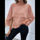thumbnail image 5 of Sudadera Holgada de Verano con Mangas Abullonadas y Cuello Redondo de para Mujer, Informal y Elegante Melocotón L, 5 of 10