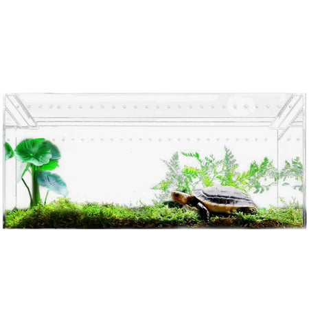 Magnetic Acrylic Reptile Terrarium Enclosure Reptile Breeding Box for Small Reptiles Invertebrates Mantis