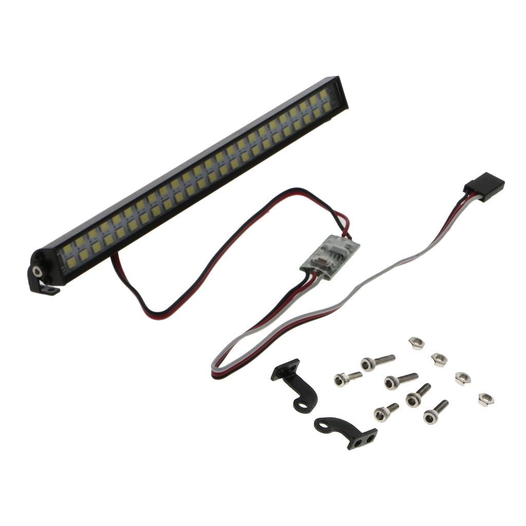For SCX10 D90 TRX4 1/10 RC Climbing Car Spotlight Dual-Row Roof Lamp Light Set 