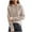 Beige, variant on Lenpel Women's Hoodies Soft Warm Long Sleeve Solid Textured Casual Pullover Sweaters Fall Fashion Outfits