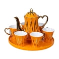 thumbnail image 1 of Juego de té de cerámica tetera y tazas para beber agua de té de café con tazas de café para bandeja para la fiesta de la fiesta de té regalo, 1 of 8