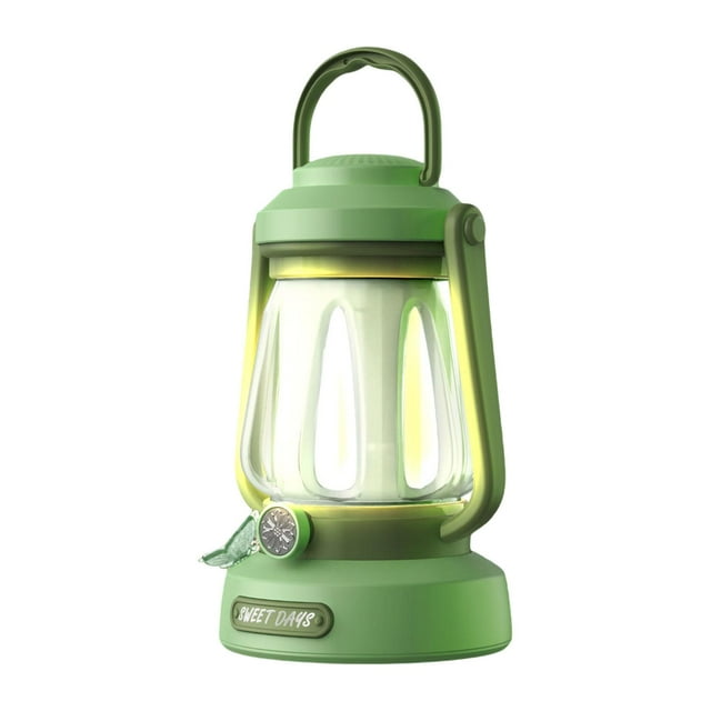 Linterna de camping, luz de emergencia, luz ambiental, recargable, ligera, versátil. Verde