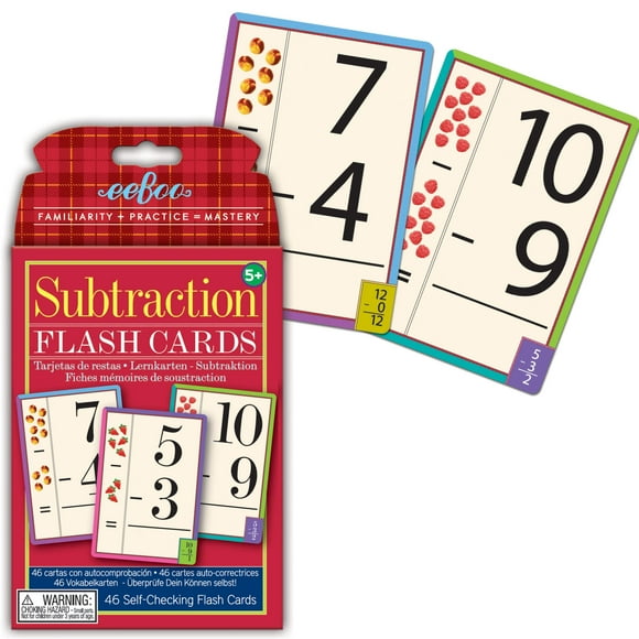 Eeboo Subtraction Flash Cards