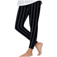 thumbnail image 4 of Nilvkv Leggings for Girls, Girls Pants, Vertical Striped Full Length Tights with Elastic Waist, spooky pick for Halloween Gray 3-4 Years, 4 of 6