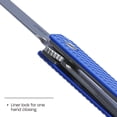 thumbnail image 3 of CRKT CEO Microflipper Everyday Carry EDC Pocket Folding Knife with Liner Lock: 12C27 Plain Edge Blade, Aluminum Handle, Reversible Pocket Clip, 7083, 3 of 6