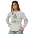 thumbnail image 4 of Keep Calm Shake Shamrocks St Paddys Long Sleeve TShirt Men Women Brisco Brands M, 4 of 6