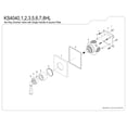 thumbnail image 3 of Kingston Brass KS4042HL Metropolitan Single-Handle Six-Way Diverter Valve with Square Trim Kit, Polished Brass, 3 of 4
