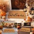 thumbnail image 5 of Welcome Coir Door Mat Outside and Indoor Entrance, Outdoor Mat for Front Door, Welcome Home Decorations, Colorful Outdoor Coir Doormat Porch Patio - Red Maple Leaf Design, Small 16x24 Inch, 5 of 7