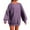 Purple-Sweatshirt, variant on Qetyuw Womens Fuzzy Sweatshirts Drop Shoulder Long Sleeve Crew Neck Pullover Casual Warm Sweaters with Pocket