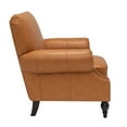thumbnail image 5 of BARNUT Accent Chair,Armchair with Comfy Upholstered,Living Room Chair with Arms and Wood Legs,Set of 1,PU Leather in Brown, 5 of 5