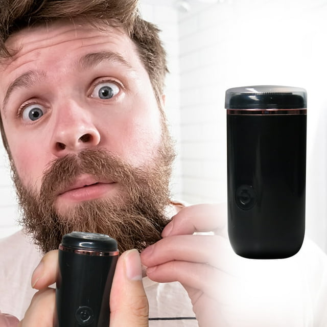 COFEST Rasoir Électrique pour Hommes Taille de Poche Mini Rasoir Portable Rasoir Humide et Sec Rasoir Rechargeable USB Charge Facile Utilisation à un Bouton Adapté pour Maison, Voiture Noir