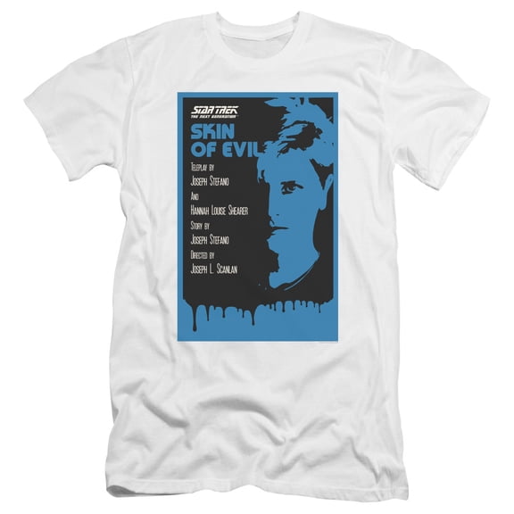 Star Trek Tng Season 1 Episode 23 Premium Canvas Adult Slim Fit 30/1 T-Shirt White