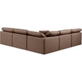 thumbnail image 3 of Meridian Furniture Sectionnel Modulaire en L en Cuir Végane Brun Indulge, 3 of 9