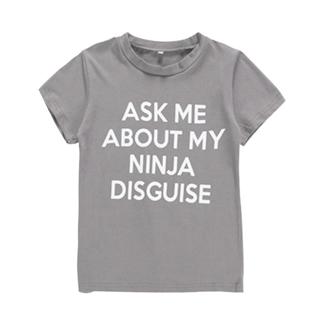 Camiseta de humor gráfico Yinane Camisetas divertidas con tapa gris 110 Niños 110