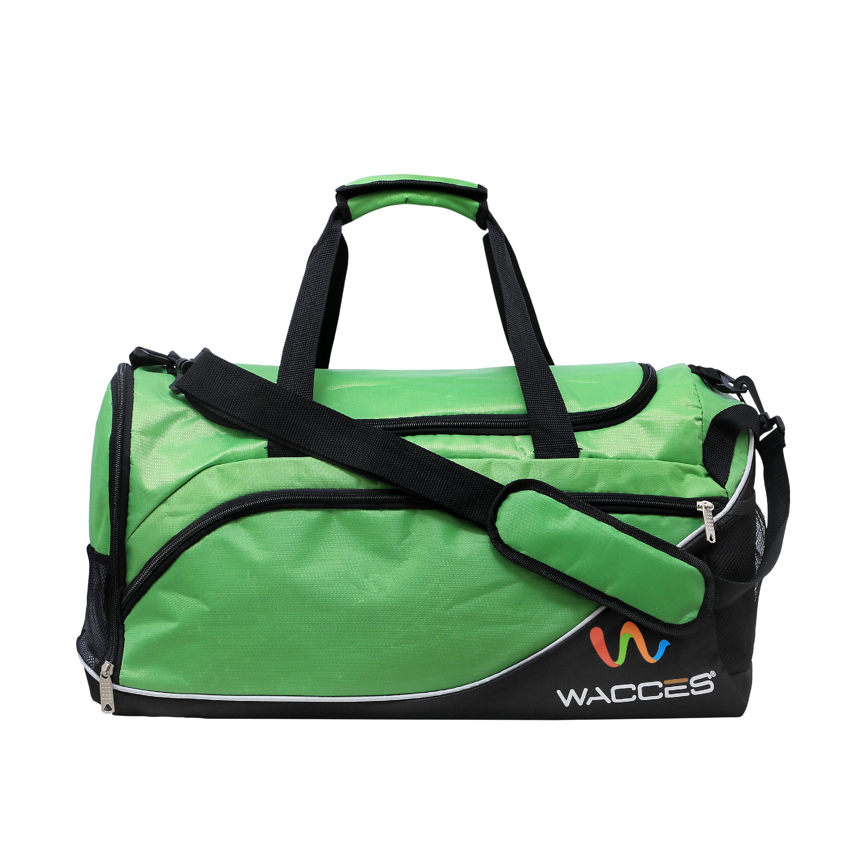 Wacces Lightweight Sport Gym Travel Duffel Bag with Shoe Punch Medium Orange by Wacces