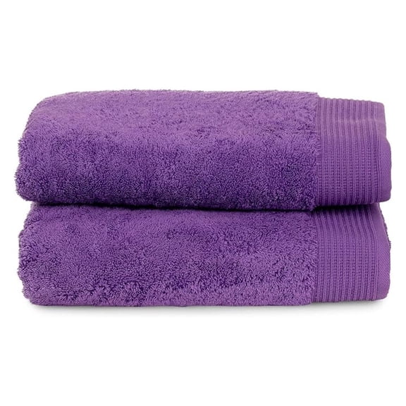 Organic Cotton Luxury Towels, Soft Absorbent 100% Organic Turkish Cotton, English Lavender, 2 Bath Towels