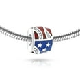 thumbnail image 2 of Bling Jewelry Womens Patriotic USA Flag Star Stripes Charm Bead .925 Sterling Silver for Bracelet, 2 of 4