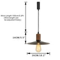thumbnail image 2 of KAYYELAMP Set of Two Retro Design Track Lighting Fixture Walnut E26 Base Black Metal Dia 10.2" Shade 3.2Ft Adjusted Cord H-Type Track Lamp for Kitchen Bar Counter(No Bulb, Track), 2 of 7