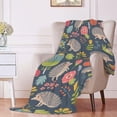 thumbnail image 2 of Hedgehog Fleece Flannel Lightweight Blankets Plush Microfiber Bedding Throw Blanket for Couch and Bed 50"x40" for Kids, 2 of 6