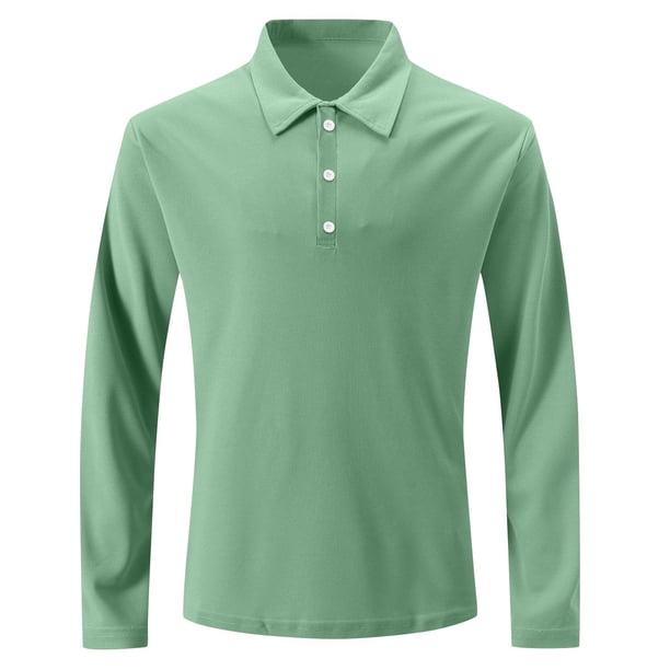 pstuiky Camisas casuales de manga larga para hombre, Camisa blusa de manga larga con cuello alto y botones estilo casual a la moda para hombre camisetas de hombre s