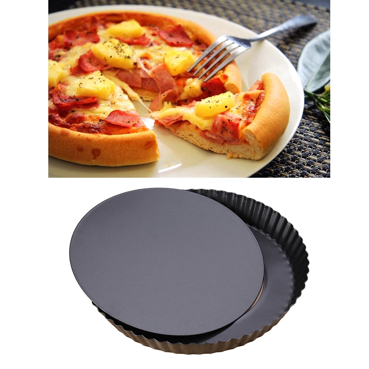9 inch Nonstick Pizza Pan Quiche Pan With Removable Bottom Removable