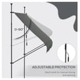 thumbnail image 5 of 8x4 ft Retractable Awning, Patio Door Window Awning, UV Protection, Non-Screw Mount, Adjustable Shade, Dark Gray, 5 of 9