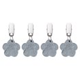 thumbnail image 1 of Uxcell 4-Pack Pesas para Manteles, Pesas de Mármol de 2.95 Pulgadas con Clips Metálicos para Decoración [Gris, Flores de Ciruelo], 1 of 6