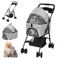 thumbnail image 3 of Dapmiu Pet Stroller with Removable Carrier,8KG Capacity Dog & Cat Stroller,Foldable with 360 Wheels & Safety Belt - Breathable Mesh,Large Storage Basket,Ideal for Walking,Shopping, and Travel, 3 of 8