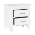 thumbnail image 2 of Transitional Bedroom Nightstand With 2 Drawers, White Finish Wood Furniture, Bed Table Cabinet, 2 of 3