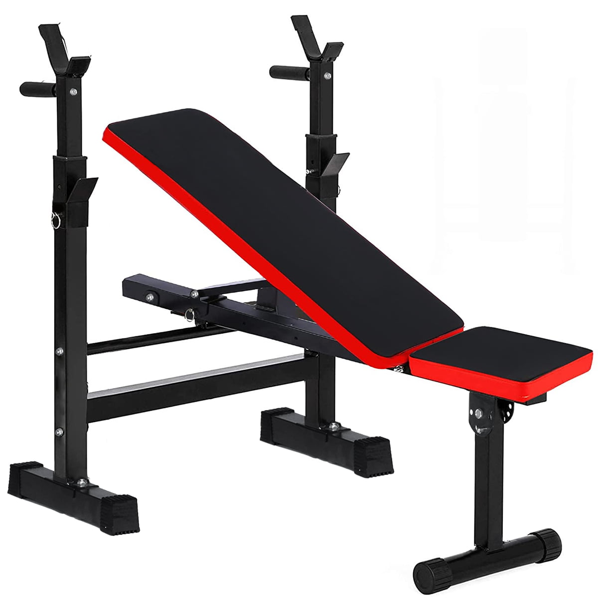 Bench flat weight bench with barbell rack 