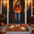 thumbnail image 6 of PoyoKee Halloween Front Door Mat, Ghost Jack O Lantern Welcome Mat, Stainproof Bathroom Rugs Kitchen Rug for Entryway Halloween Decorations, 16" x 24", 6 of 7