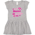 thumbnail image 3 of Inktastic Valentine's Day My Nonni Loves Me Hearts and Lips Girls Toddler Dress, 3 of 5
