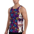 thumbnail image 2 of Fuzoiu Llama Alpaca Print Men's Workout Tank Tops,Sleeveless Gym Shirt Quick Dry,Fitness Bodybuilding T-Shirt,Muscle Athletic Workout Tee-3X-Large, 2 of 7