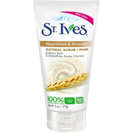 St. Ives Smooth & Nourished Scrub & Mask, Oatmeal 6 oz (Pack of