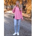 thumbnail image 4 of Zeagoo Plaid Shirts for Women Flannel Long Sleeve Shacket Loose Business Casual Blouses Gingham Button Down Shirts for Fall, 4 of 4