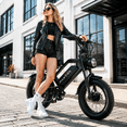 thumbnail image 6 of 1000W 25mph Moutain Ebike,Electric Bike for Teens, 48V 15.6AH 16" Fat Tire Electric Bicycle Full Suspension UL2849 Age 13+, 6 of 8