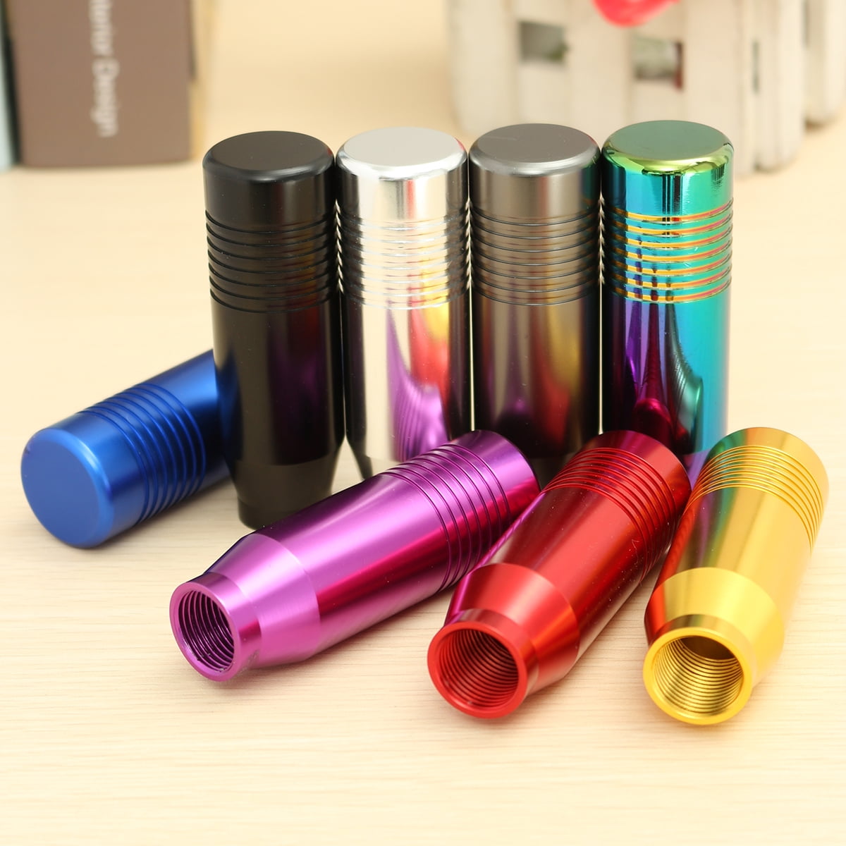 Car Gear Headgear Universal Manual Gear Shift Button Aluminum Alloy