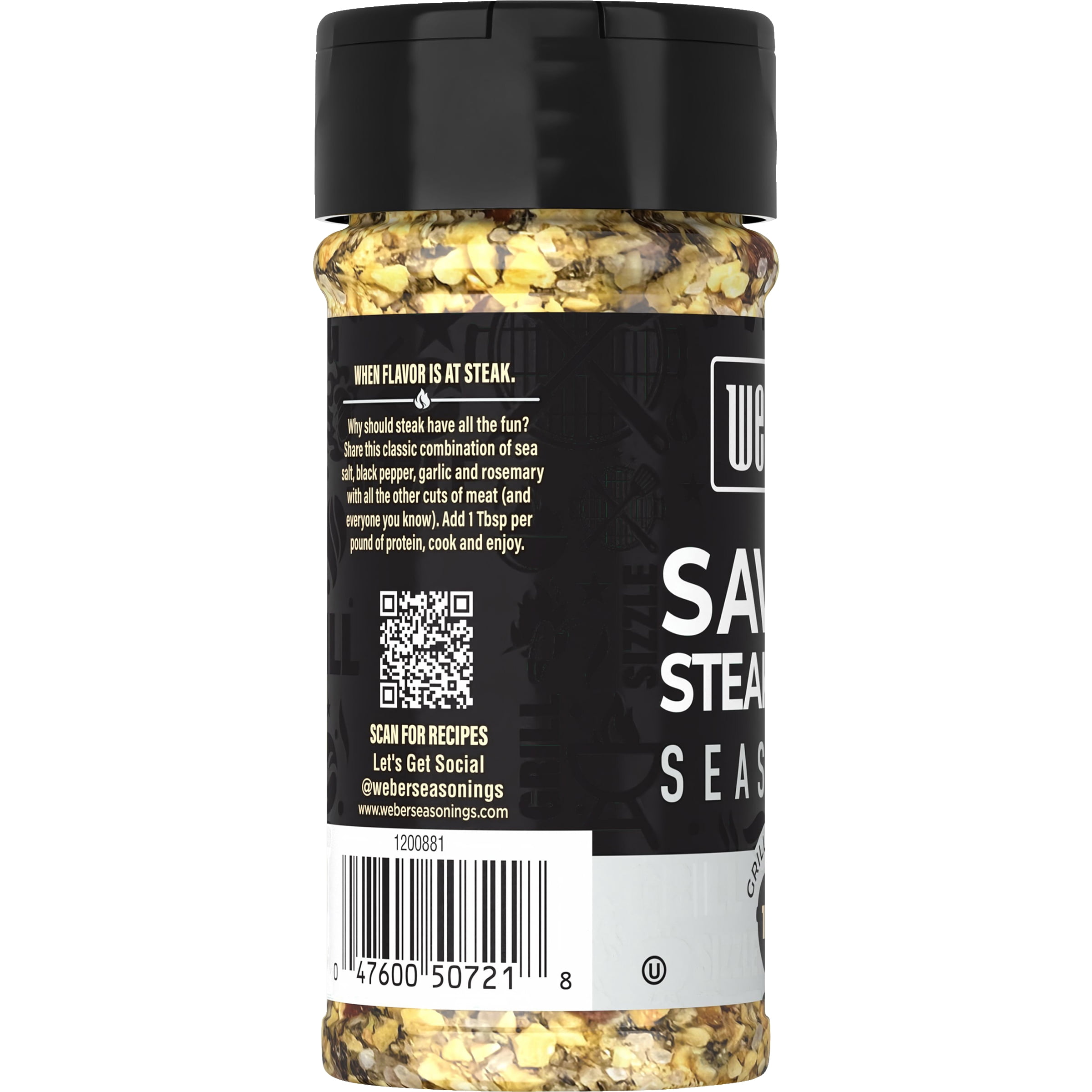 (4 pack) Weber Savory Steakhouse Seasoning Blend, 6.1 oz Bottle