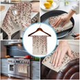 thumbnail image 3 of Brown Eucalyptus Leaves 1 Pack Kitchen Towel, Water Absorbent Dish Towel, Spring Leaves Plants Country Beige Decorative Hand Towels - Quick Drying Cloth for Cooking Baking, 18x28 Inch, 3 of 8